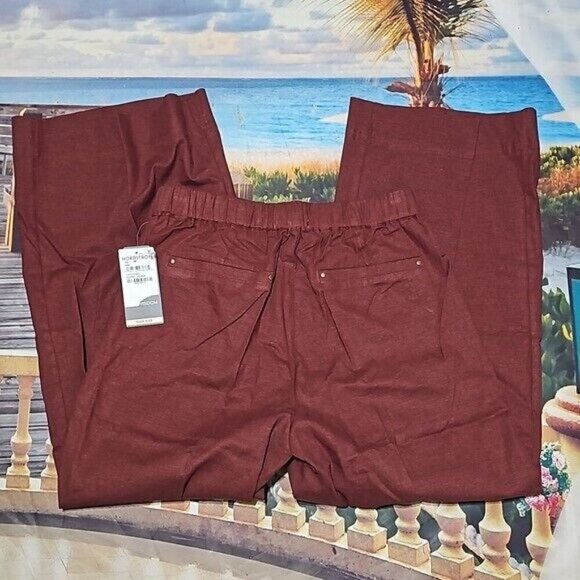 Wit & Wisdom Burgundy High Rise Pants Size Petite Small NWT - Picture 6 of 7